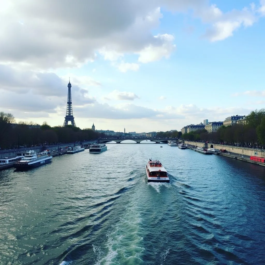 View of the Seine River in Paris