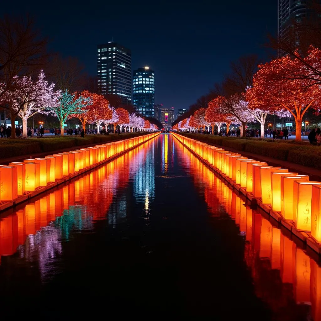 Seoul Lantern Festival at Cheonggyecheon Stream