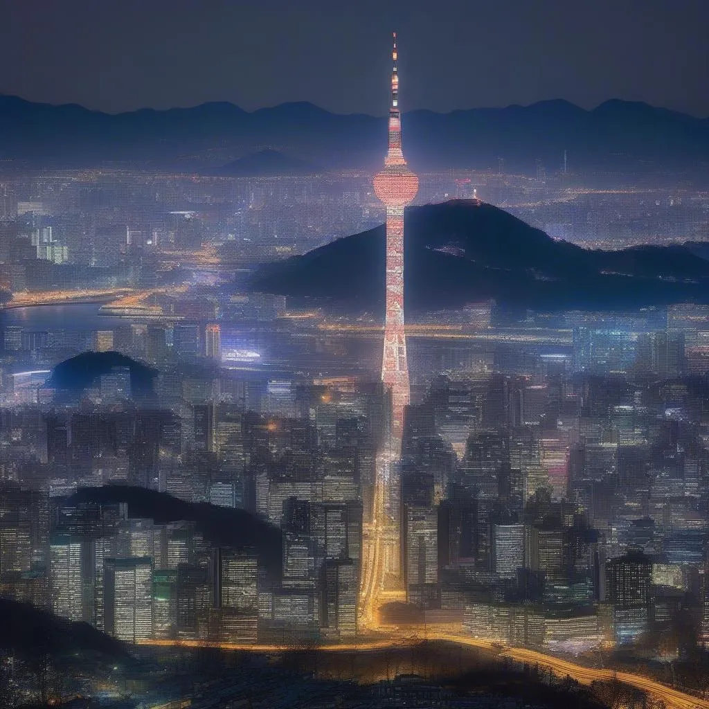 Seoul Skyline Night