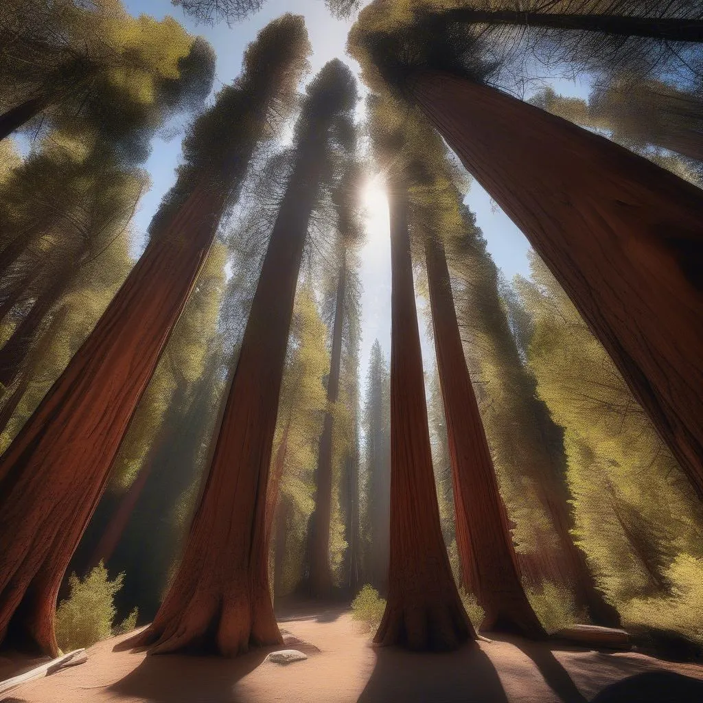 Giant Sequoia Trees in Kings Canyon