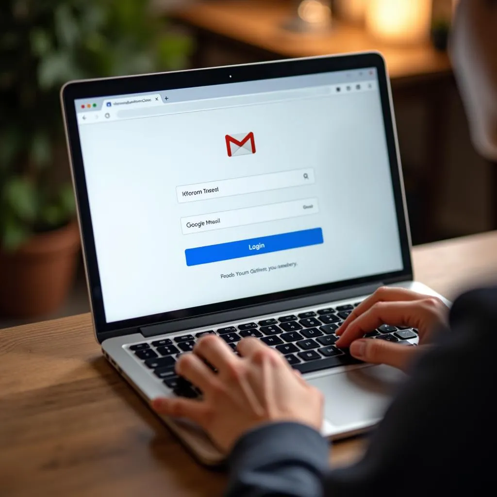 Setting up Gmail on a computer screen