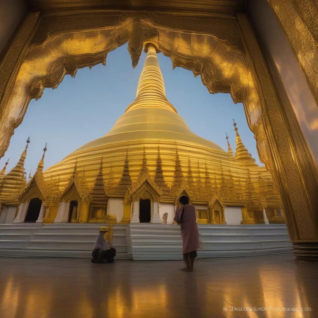 Shwedagon Pagoda at Night