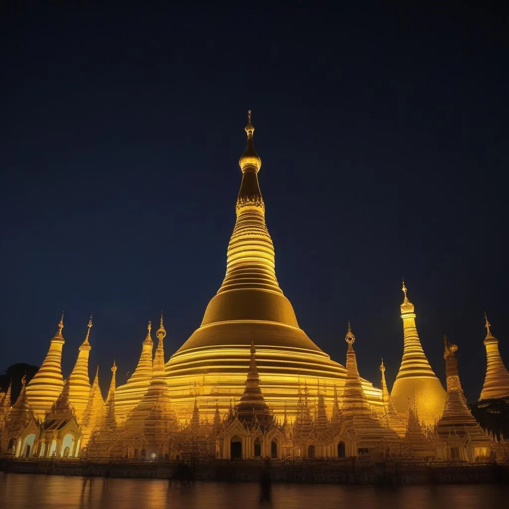 Shwedagon Pagoda at Night