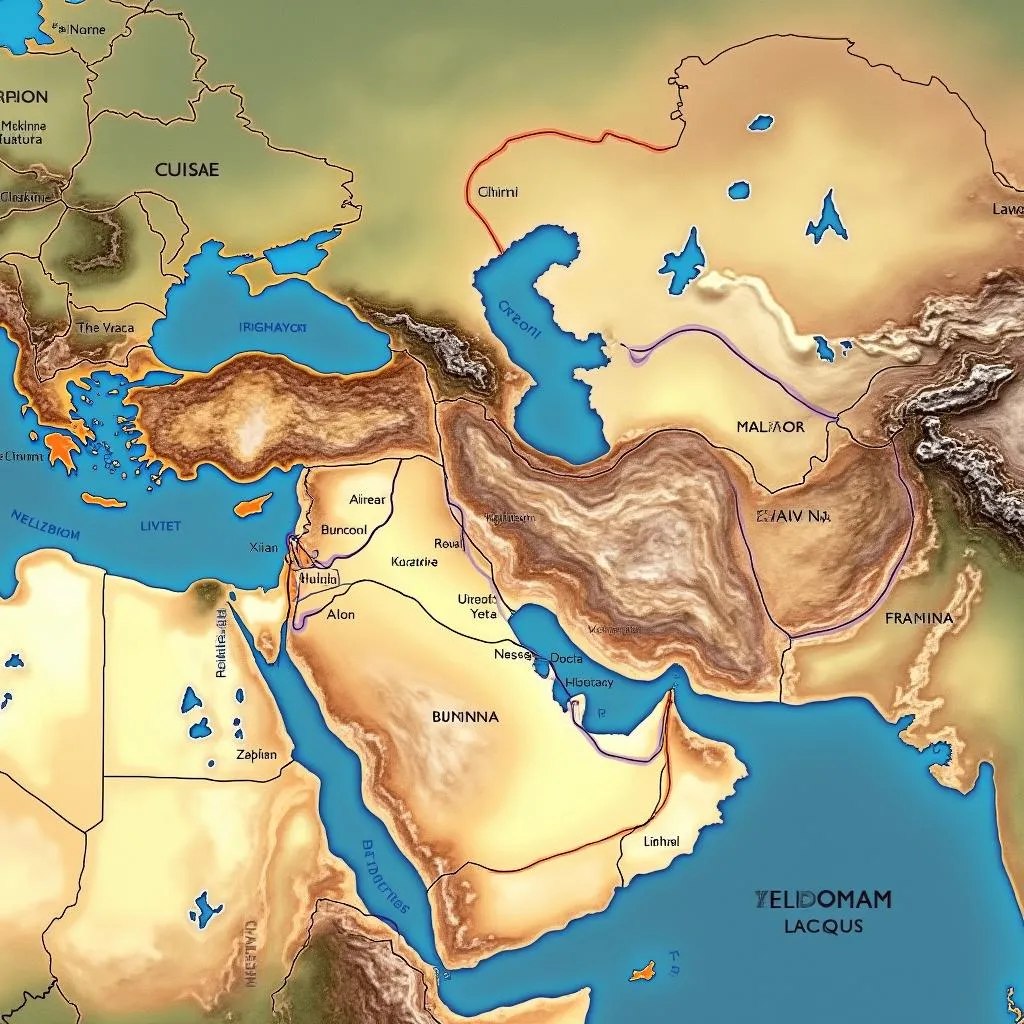 Map of the Silk Road