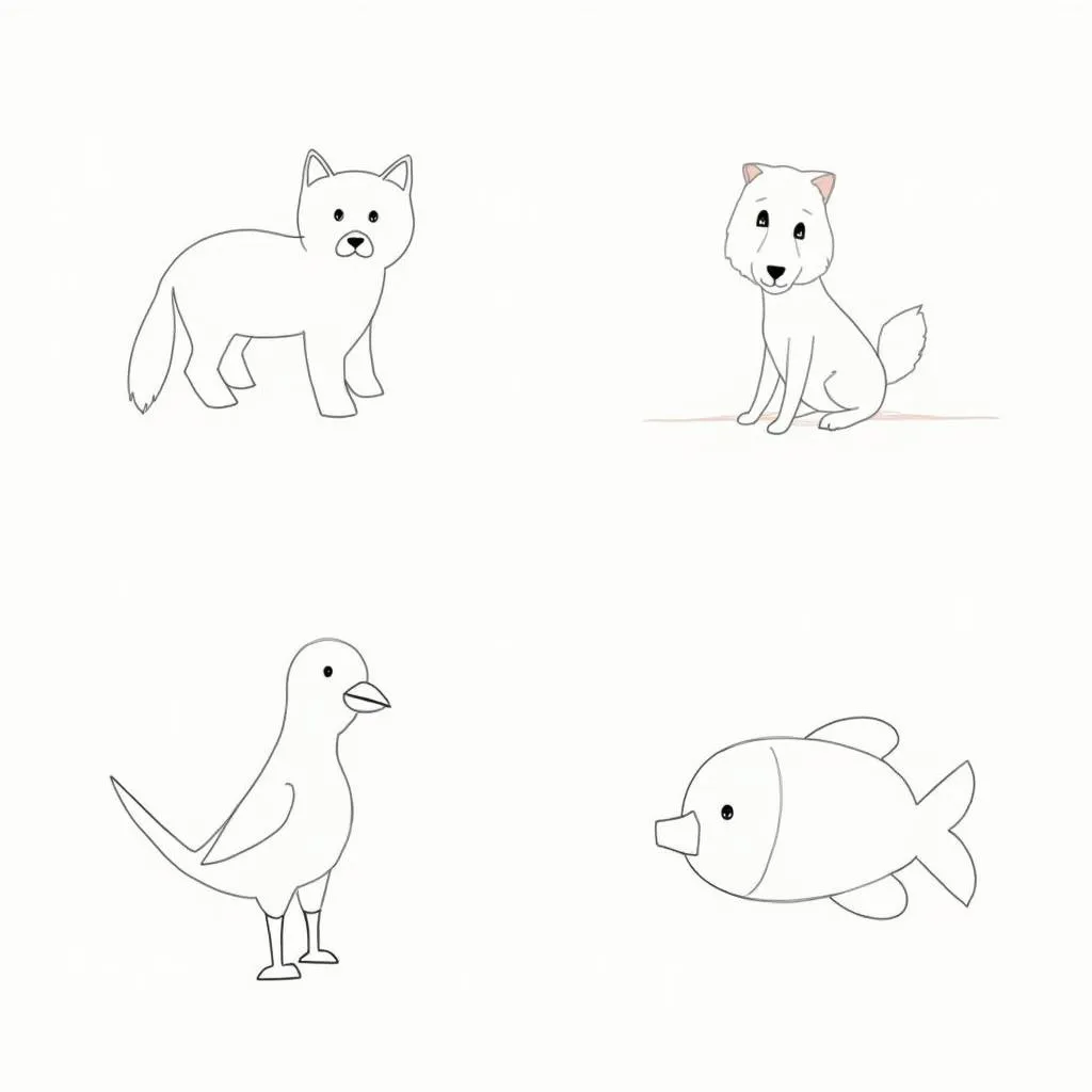 Simple animal drawings for beginners