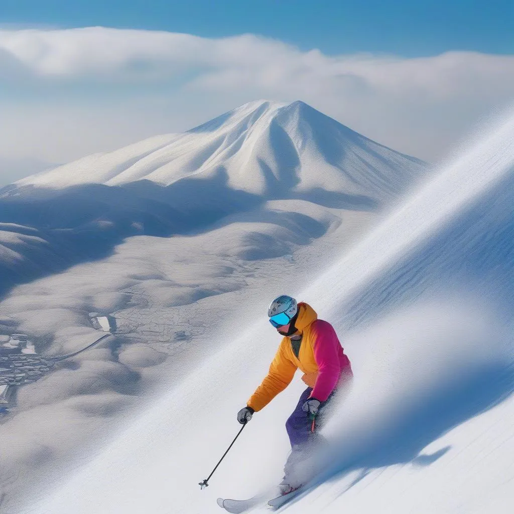 Skiing in the Japanese Alps