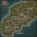 Skyrim world map with fast travel points