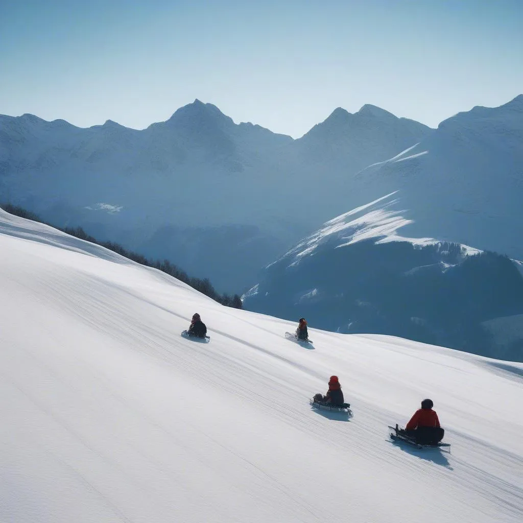 Swiss Alps Sledding