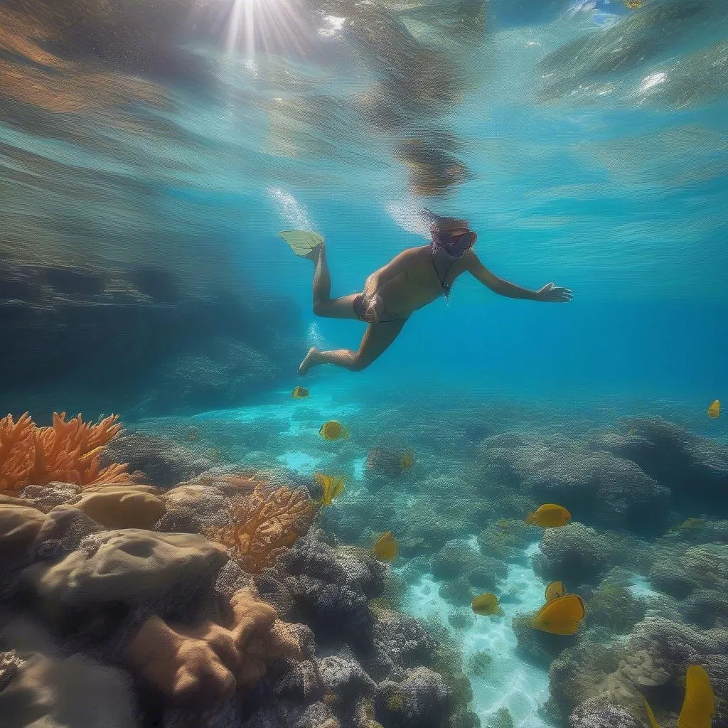 Snorkeling in Bora Bora