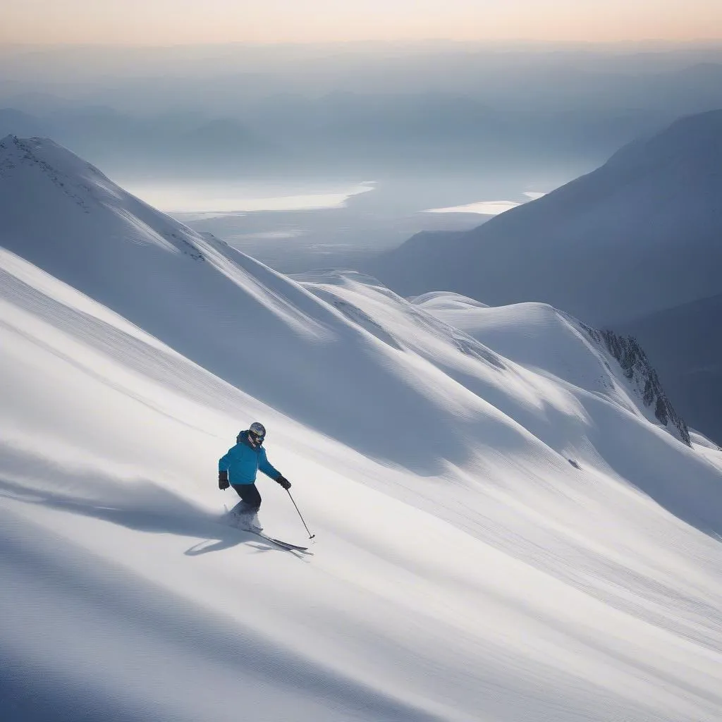 Skiing in the Snowy Mountains