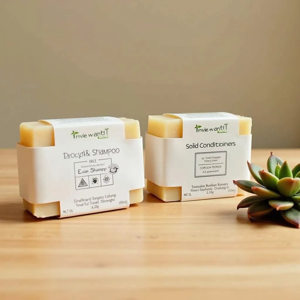 Solid shampoo and conditioner bars