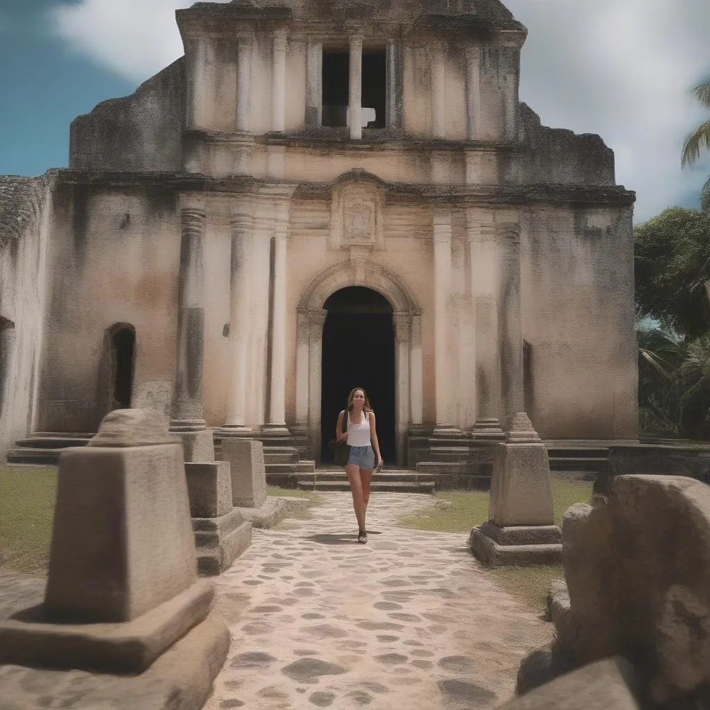 Solo Female Traveler Exploring Dominican Republic