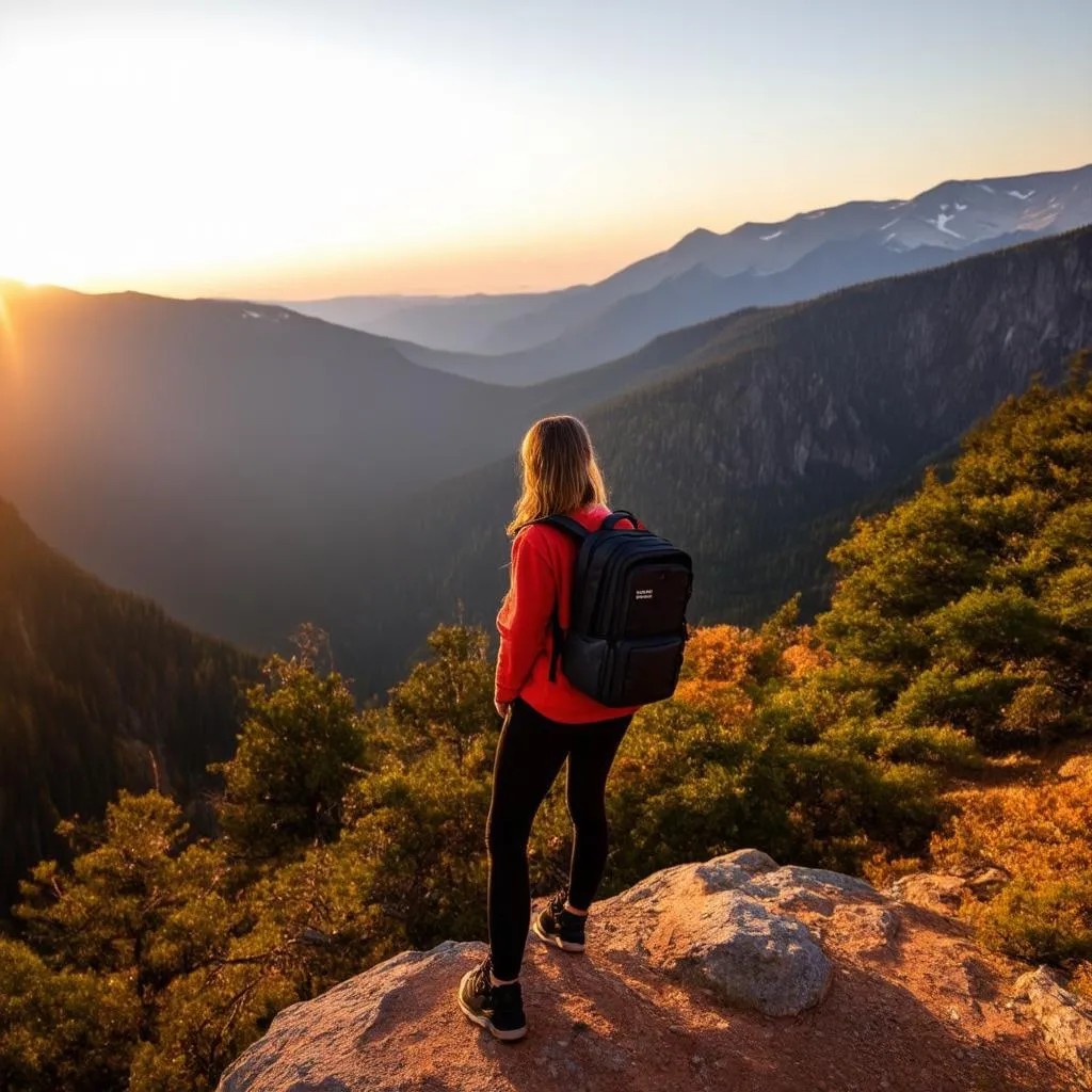 Solo Traveler Admiring the View