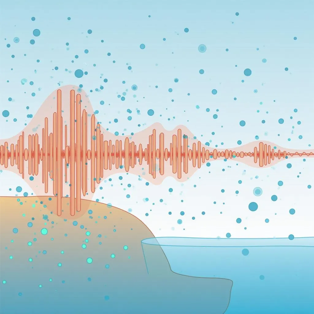 Sound wave traveling in warm air