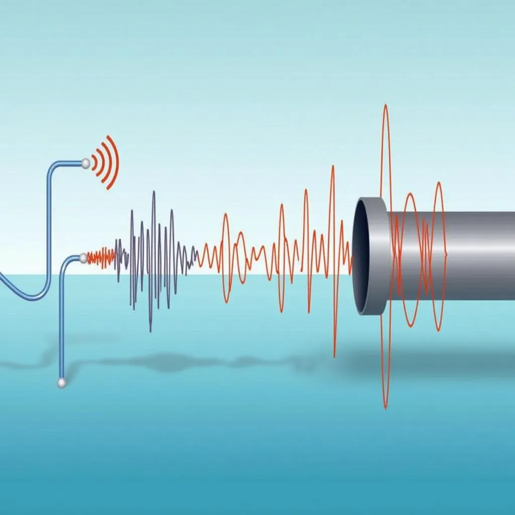 Sound waves traveling through different mediums