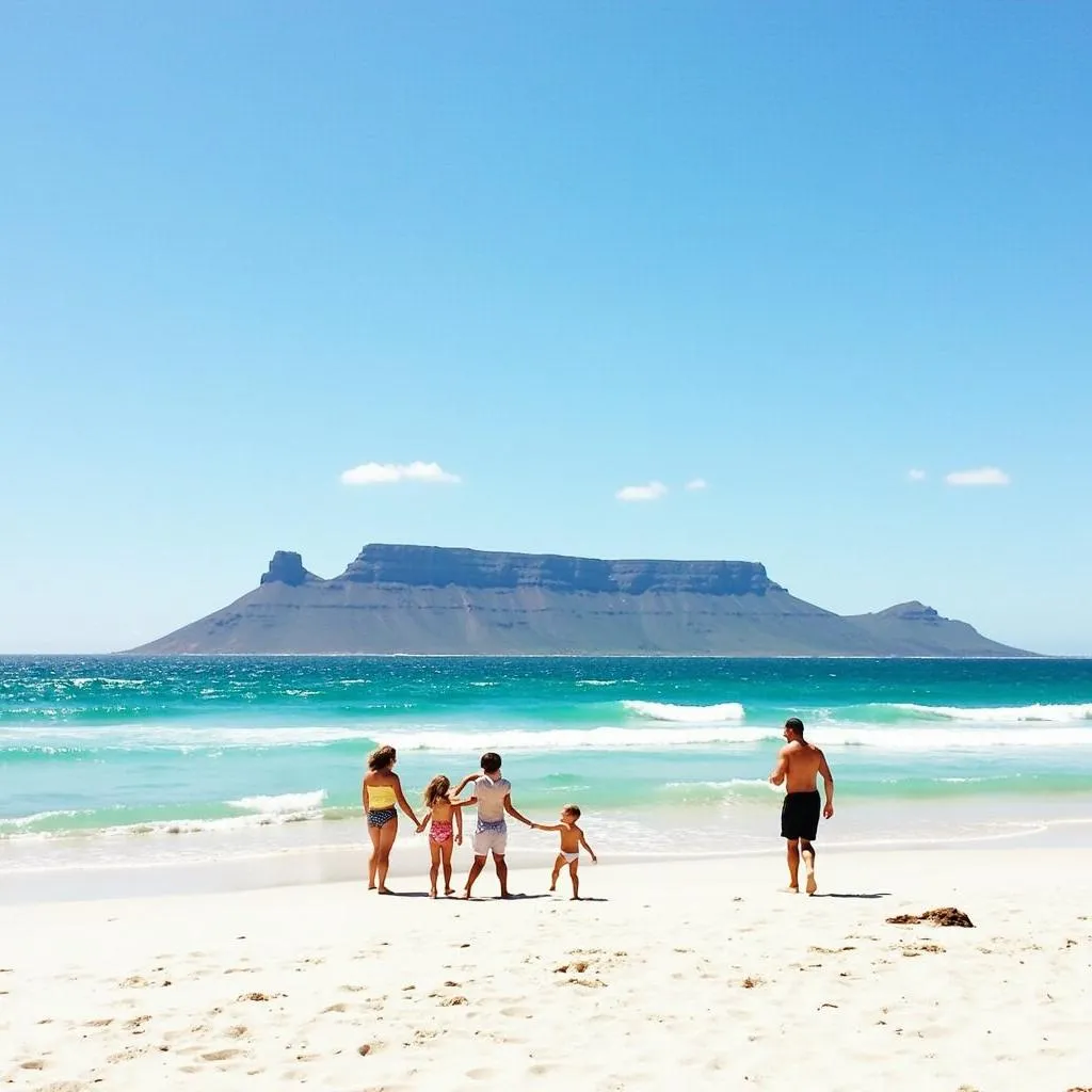 Enjoying the beach in South Africa during summer