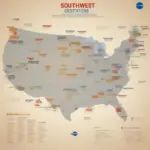 Southwest Airlines Route Map