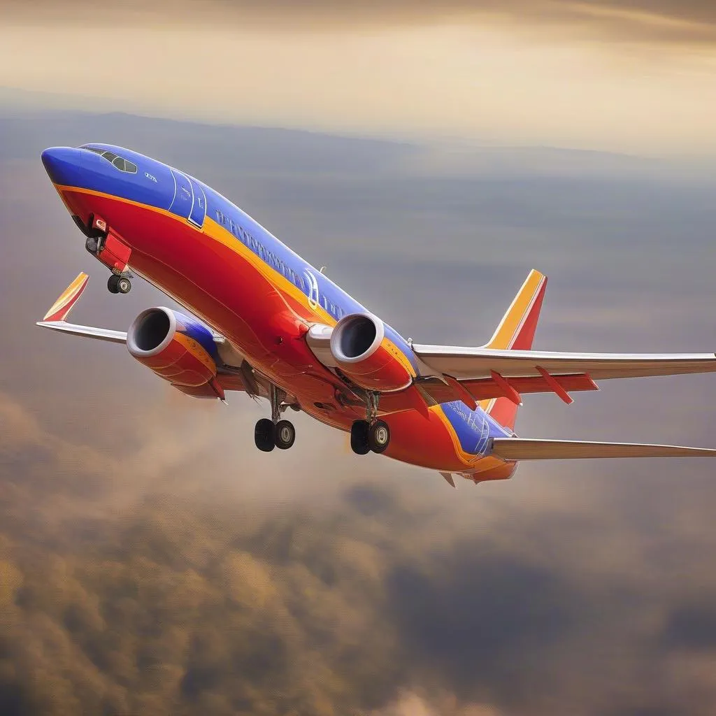 Southwest Airlines Plane Taking Off