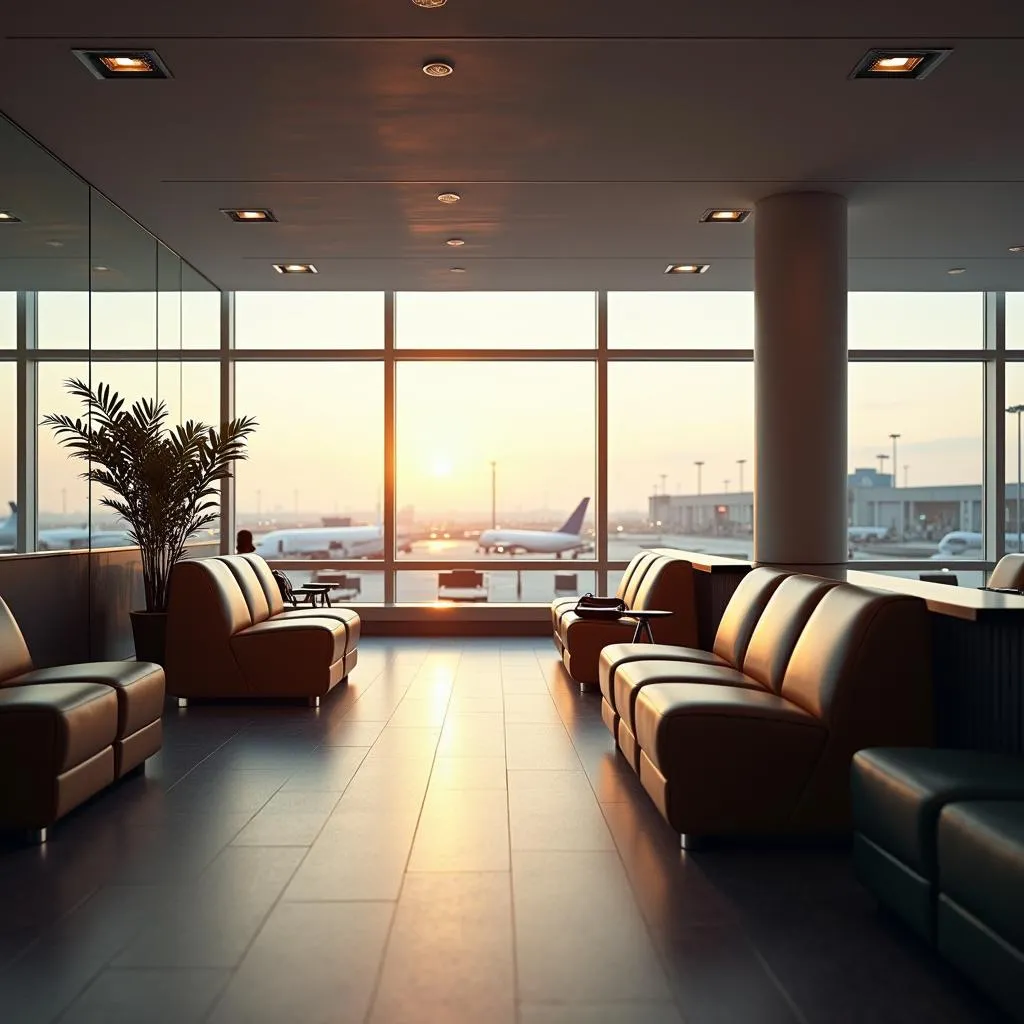 Spacious and Inviting Airport Lounge