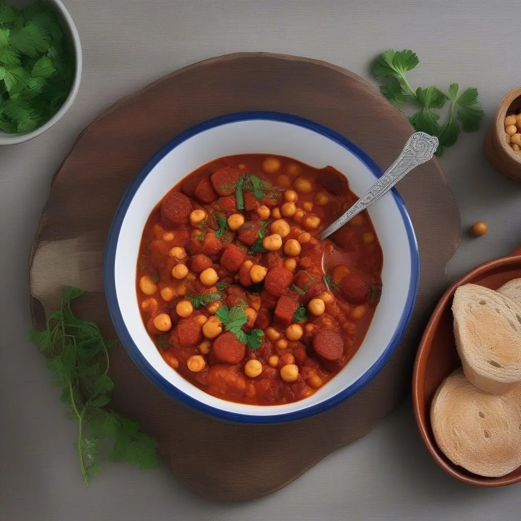 Spicy Chorizo and Chickpea Stew