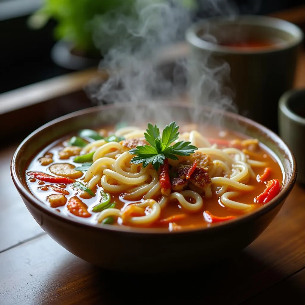 Spicy Vietnamese noodle soup