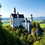 Neuschwanstein Castle in spring