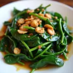 Stir-fried water spinach with garlic in Hanoi