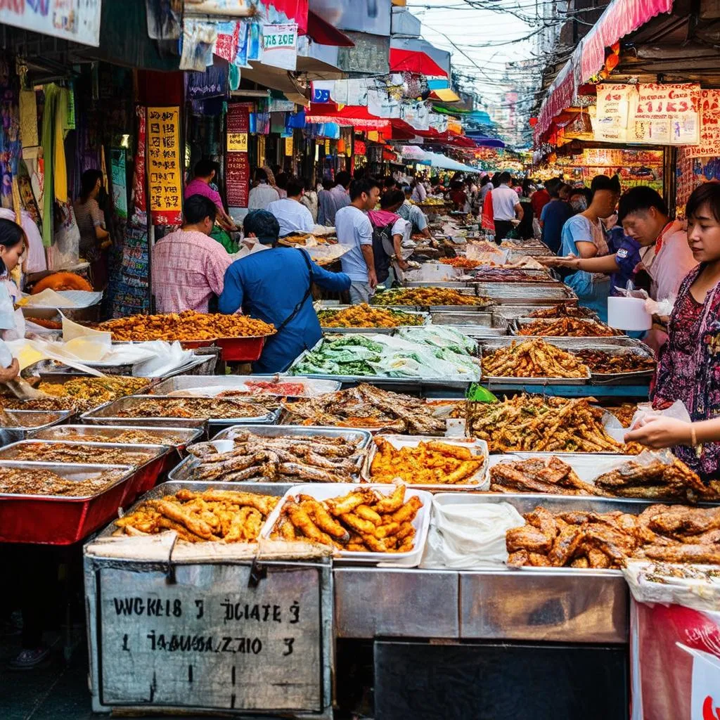 Vibrant Street Food Market