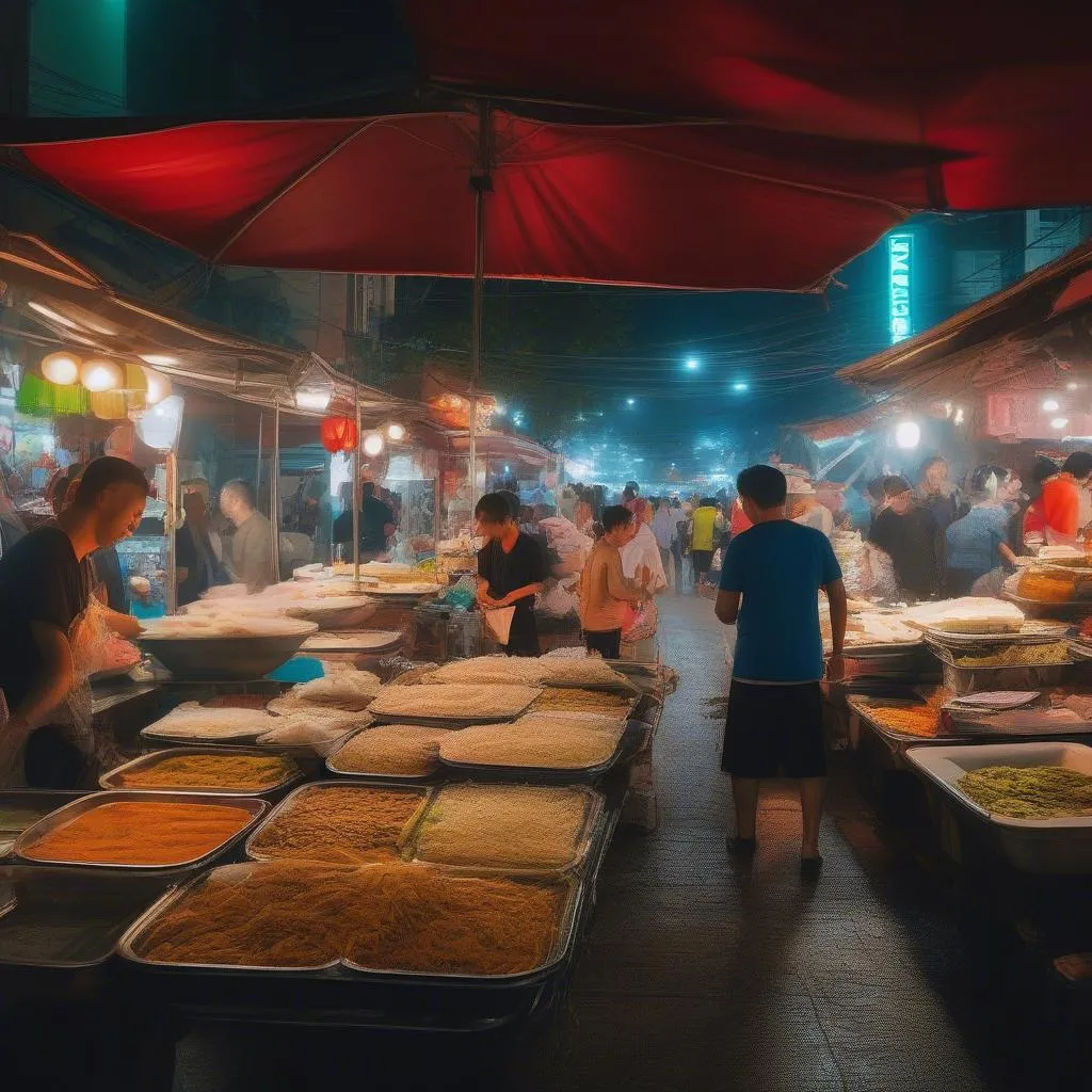 Street Food Market in Ho Chi Minh City