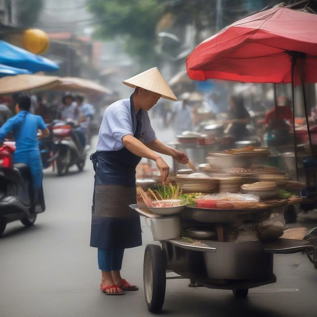 Hanoi Street Food Vendor