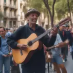 Street Musician in Barcelona