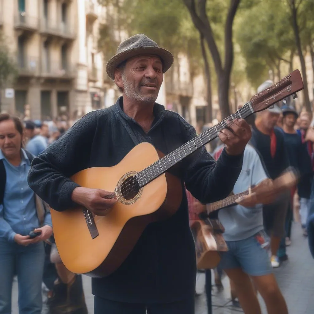 Street Musician in Barcelona