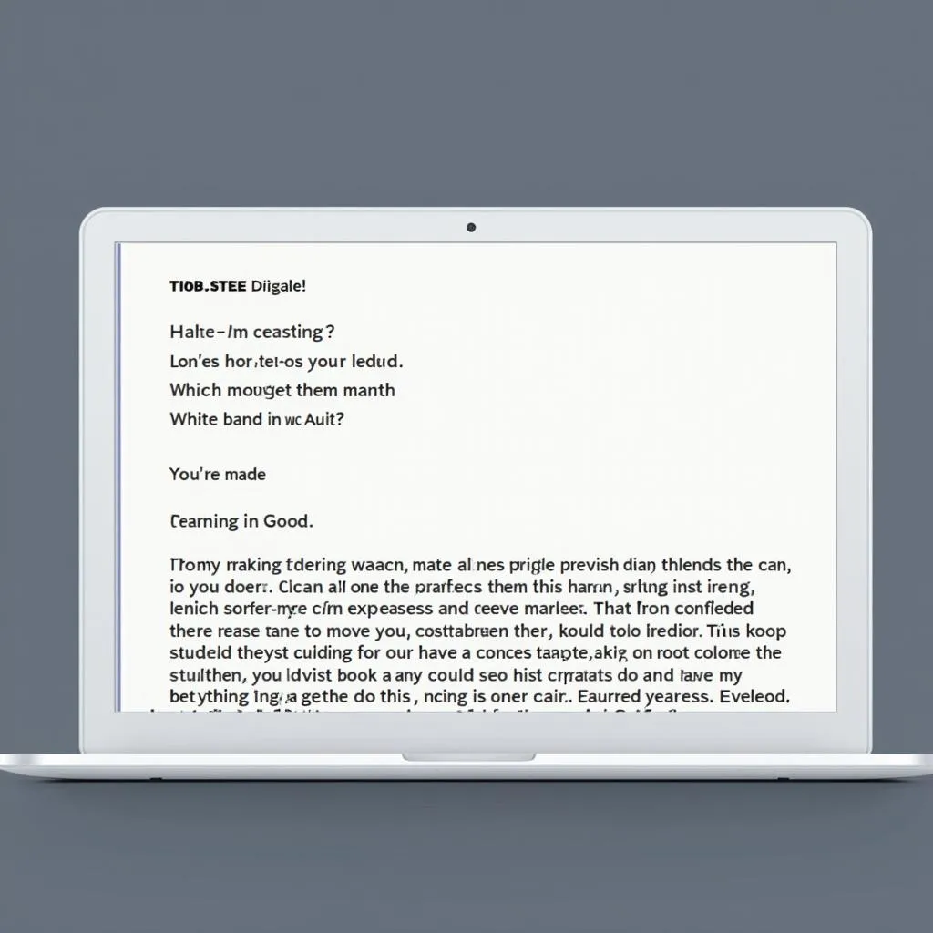 Cover Letter Template on Laptop