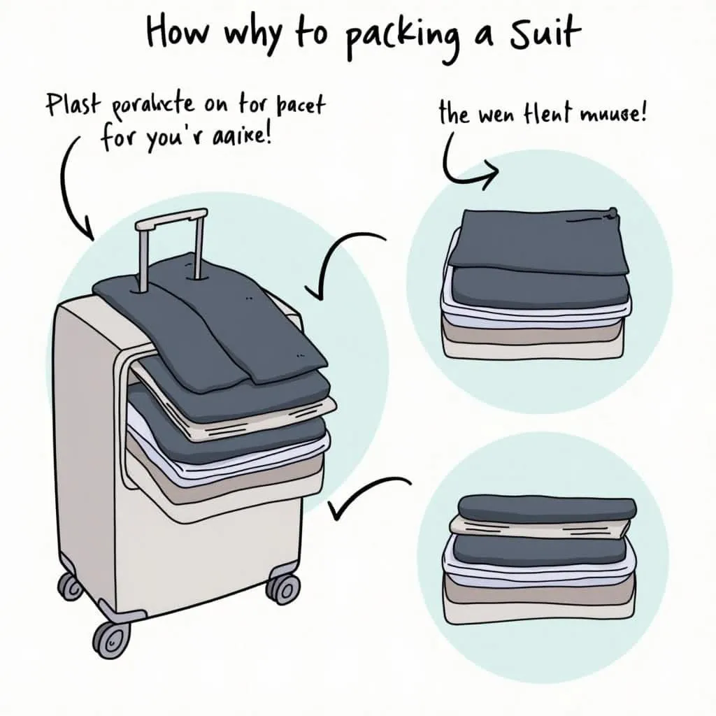 Suitcase Packing Tips Illustration