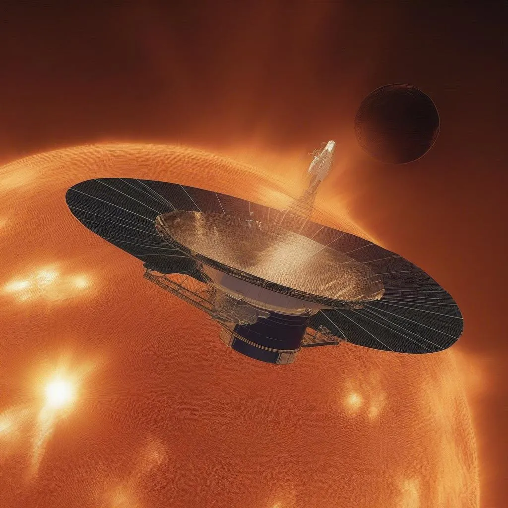 Spacecraft Approaching the Sun