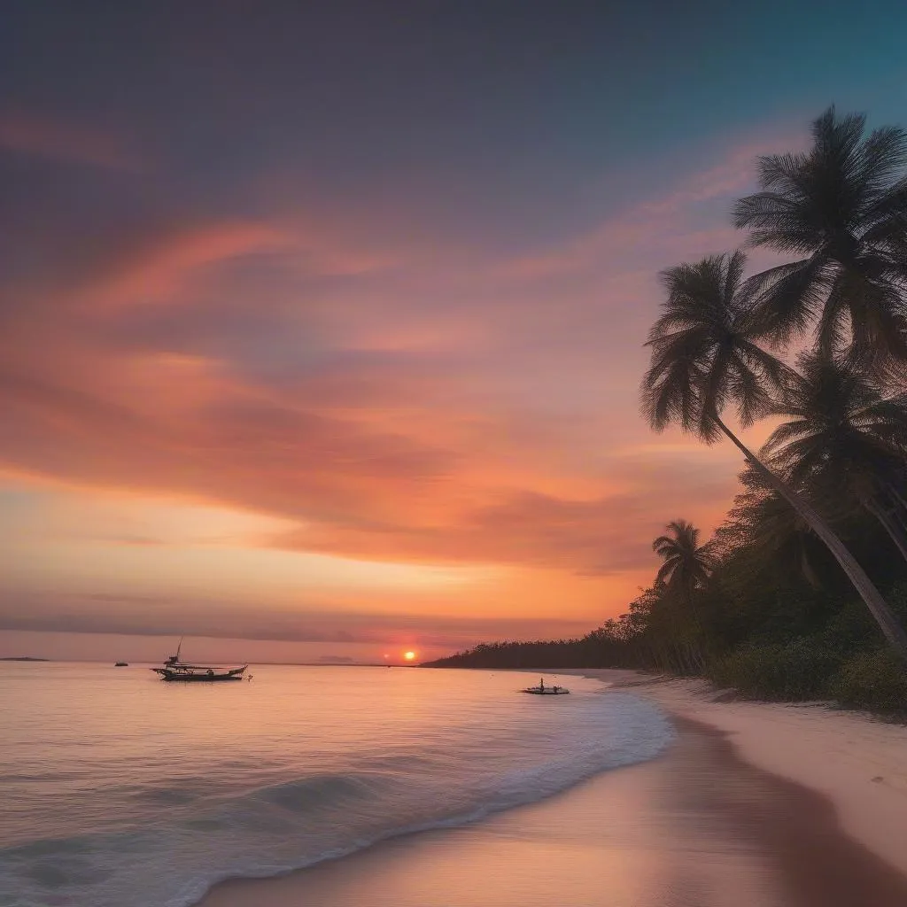 Sunset over Phu Quoc Beach