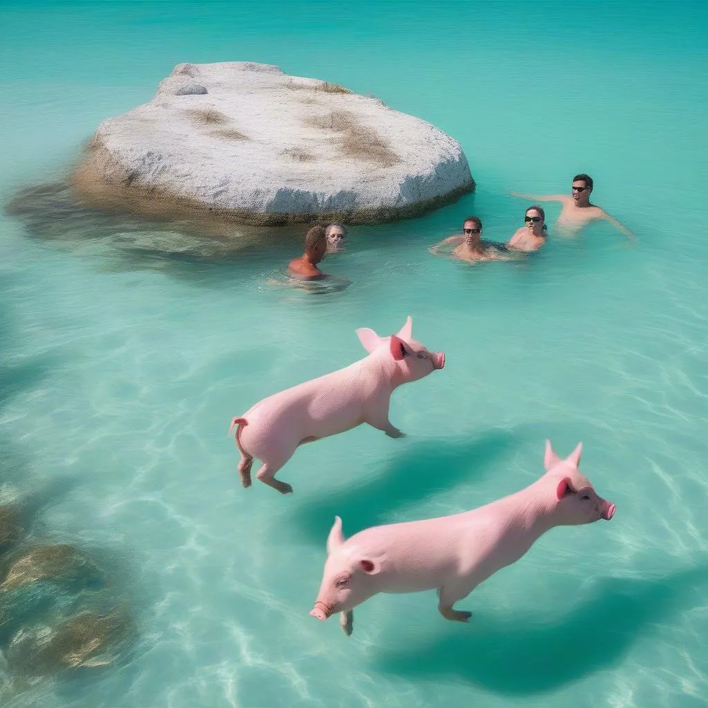 Swimming With Pigs