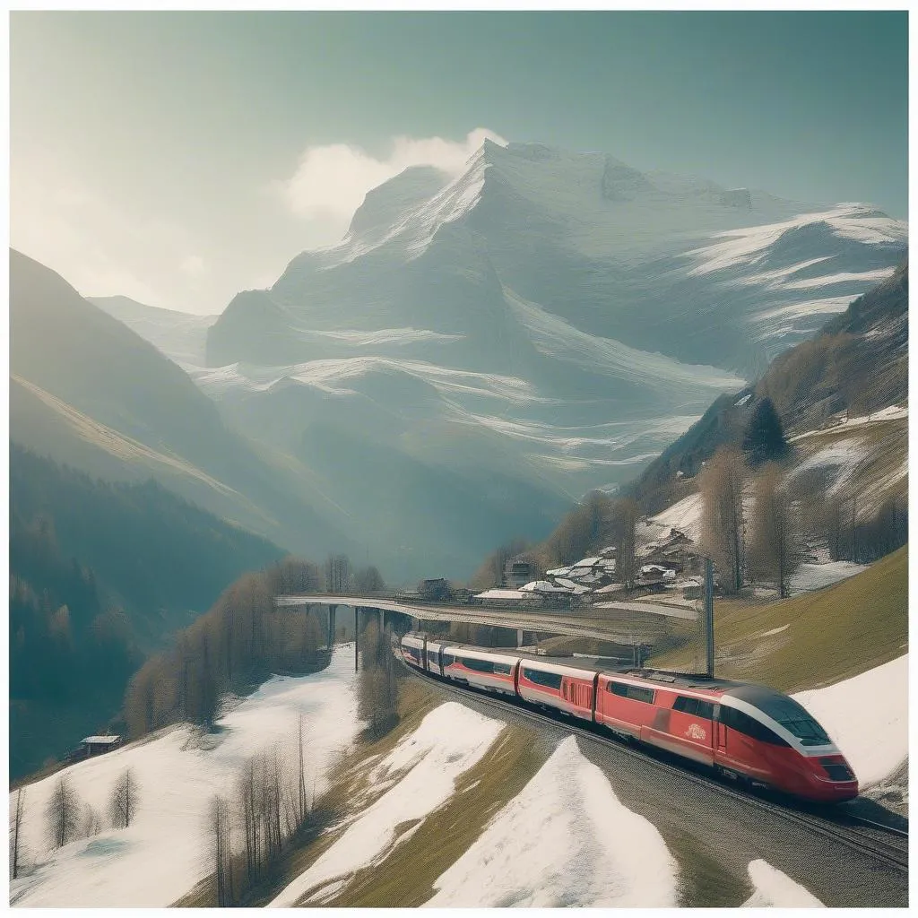 scenic train ride swiss alps