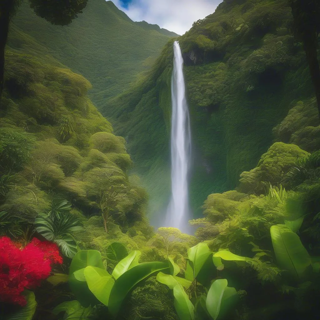 Tahiti Waterfall