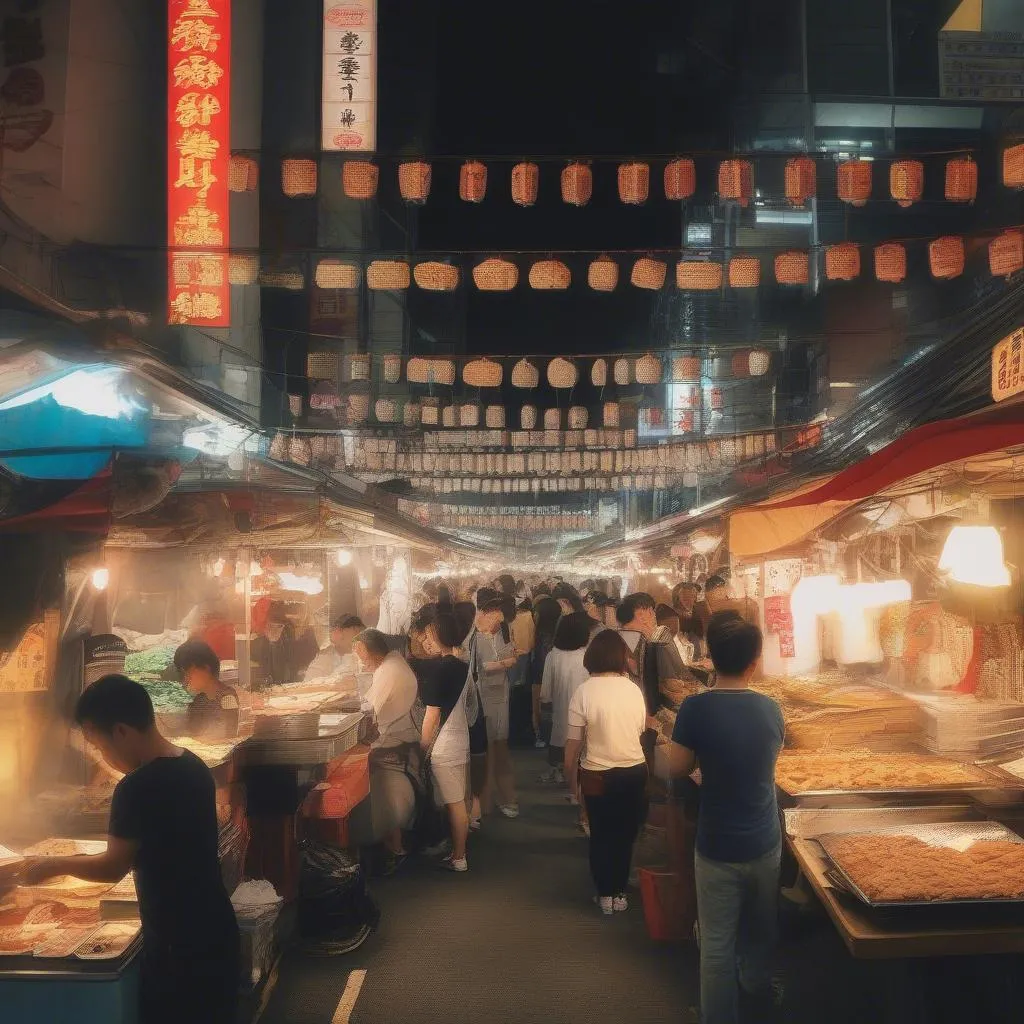 Taiwan Night Market Food