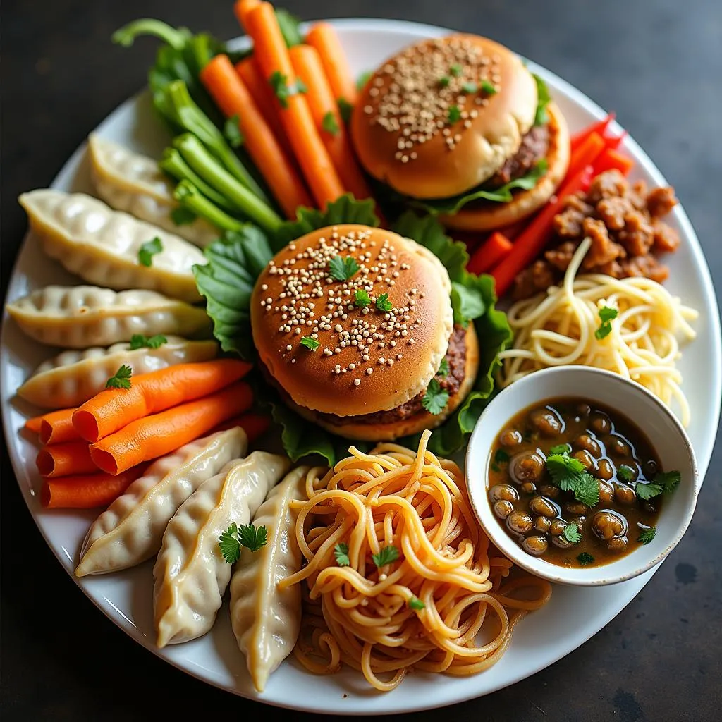 Taiwanese food platter