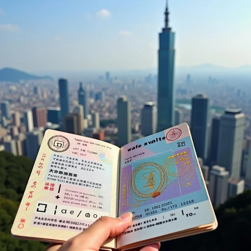 Taiwanese Passport with Visa Stamp