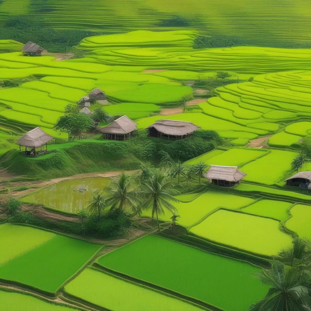 Rice paddies at Tan Thuan Dong