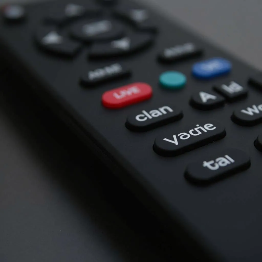 TCL TV remote with YouTube button