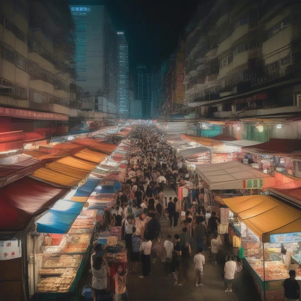 Temple Street Night Market Hong Kong