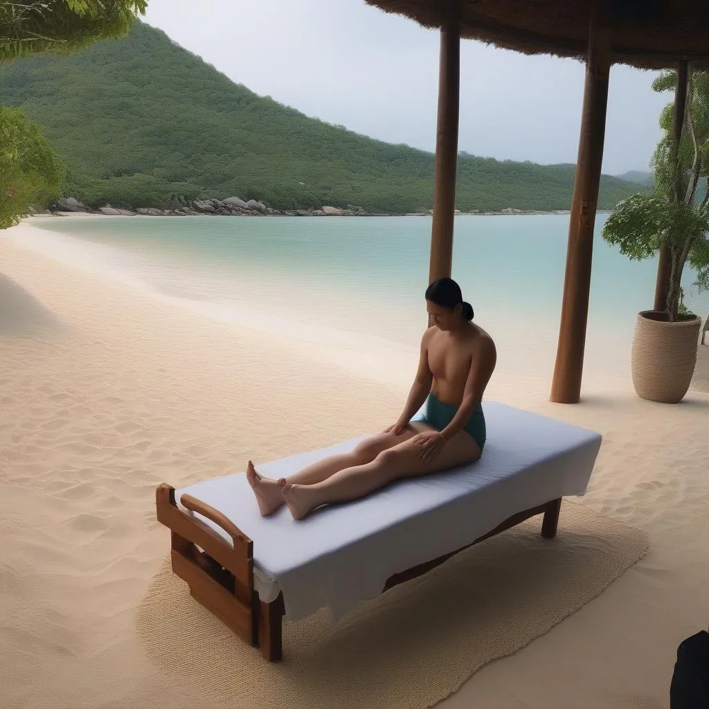 Relaxing Thai massage on the beach in Koh Samui