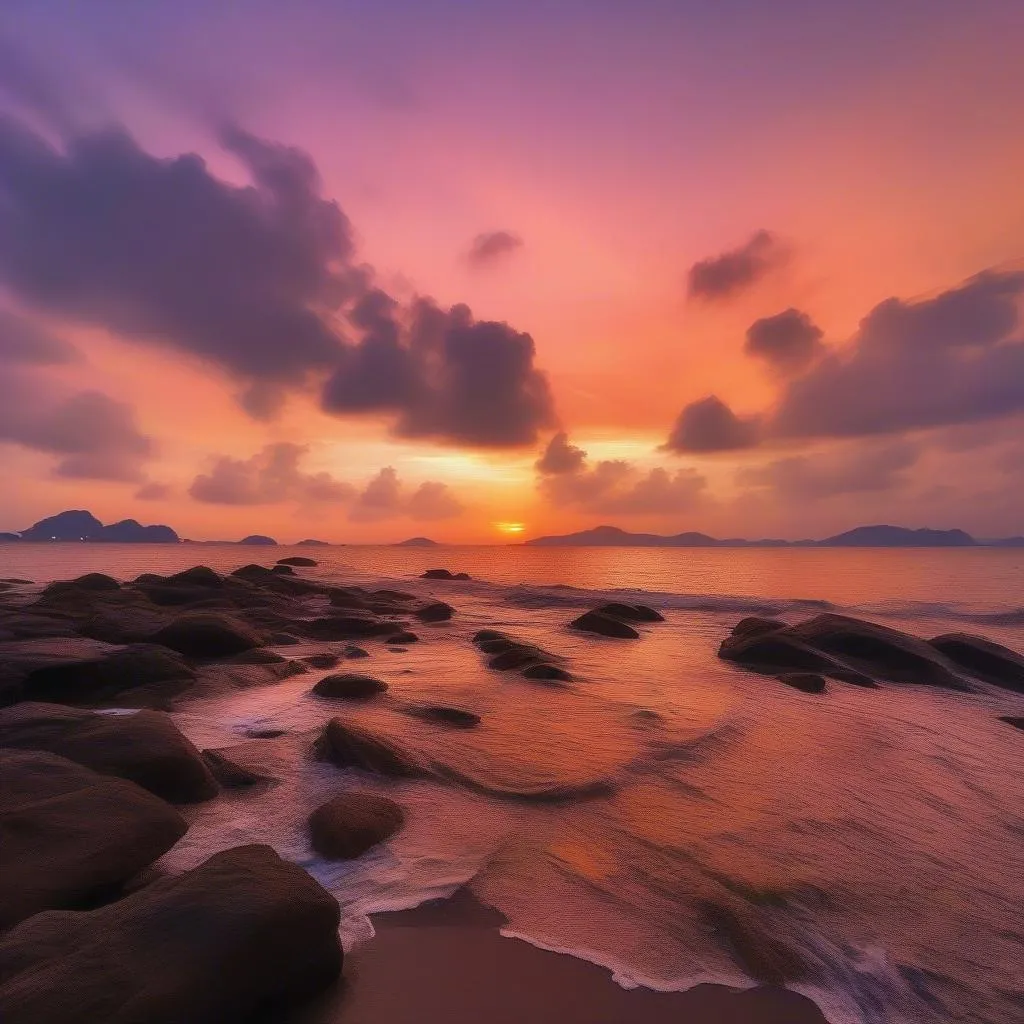 Breathtaking Thanh Phu Sunset