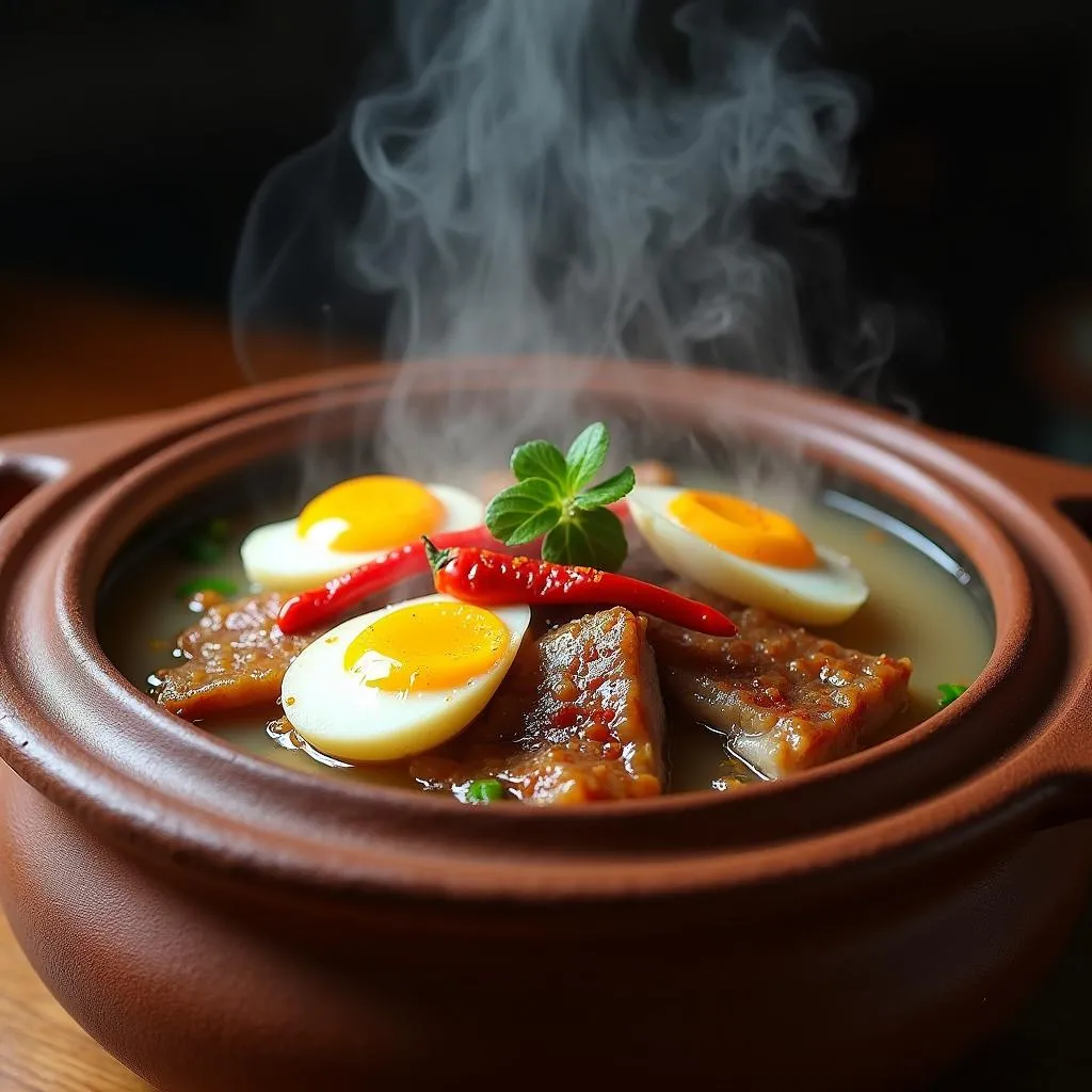 Thit Kho Tau: Vietnamese Braised Pork Belly and Eggs in Clay Pot