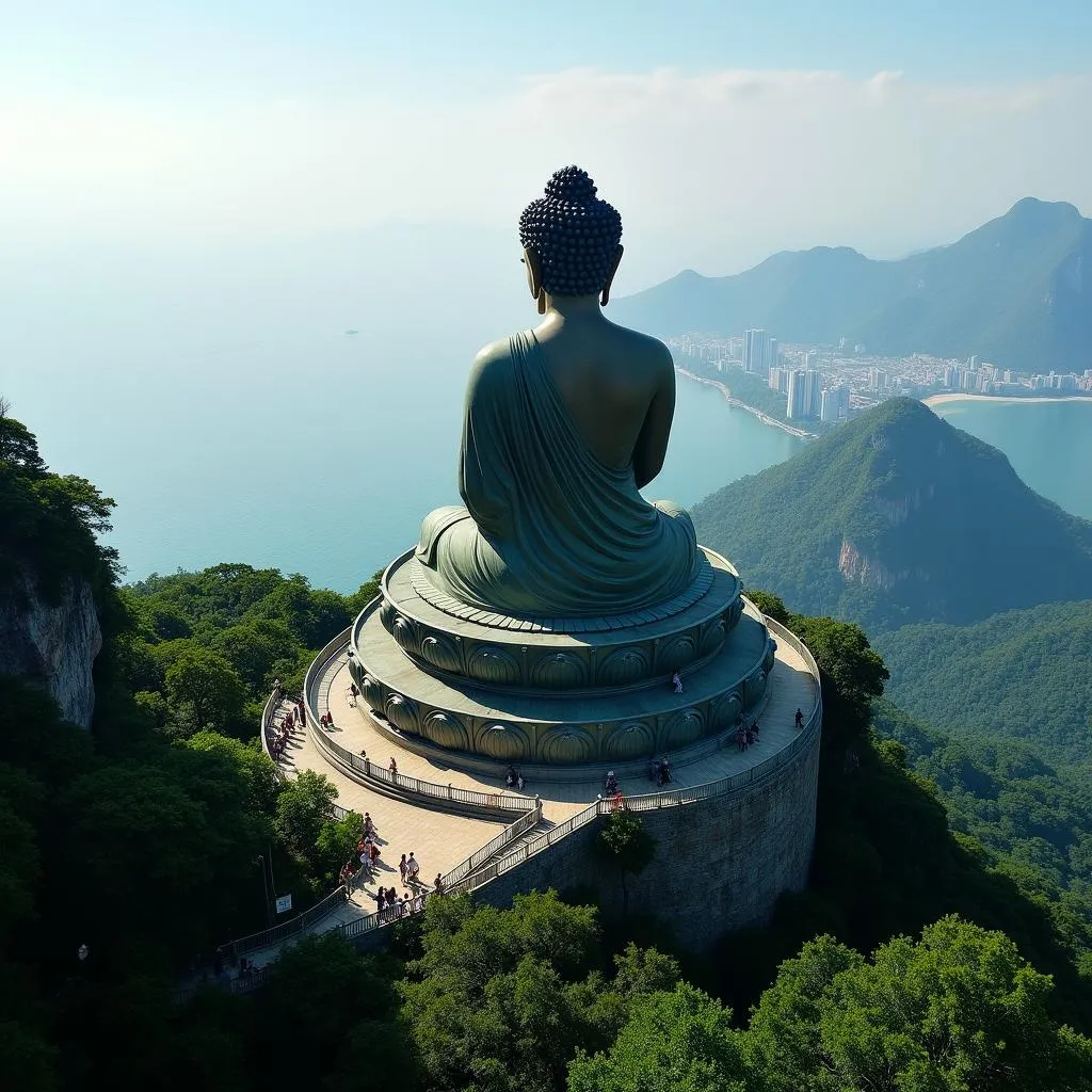 Tian Tan Buddha statue on Lantau Island, Hong Kong