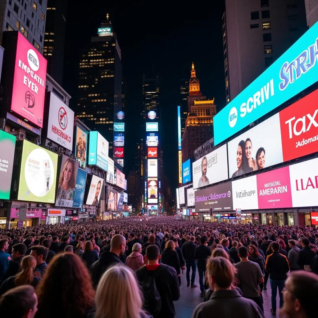 Busy Times Square